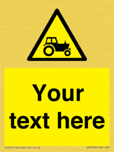 Custom warning farm machinery